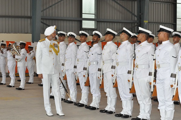 Admiral Inspecting the ceremonial parade.