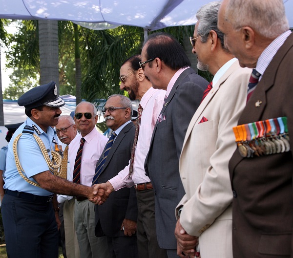 Chairman Chiefs of the Staff Committee (COSC) & Chief of the Air Staff (CAS) Air Chief Marshal Arup Raha interacting with Air Veterans during the commemoration ceremony of 50 years  of 1965 Indo-Pak war at War Memorial, Air Force Station Palam, New Delhi today.